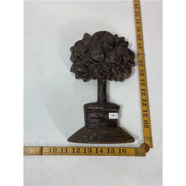 Cast Iron Fruit Topiary Doorstop