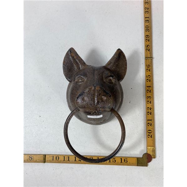 Cast Iron Pig Head Door Knocker