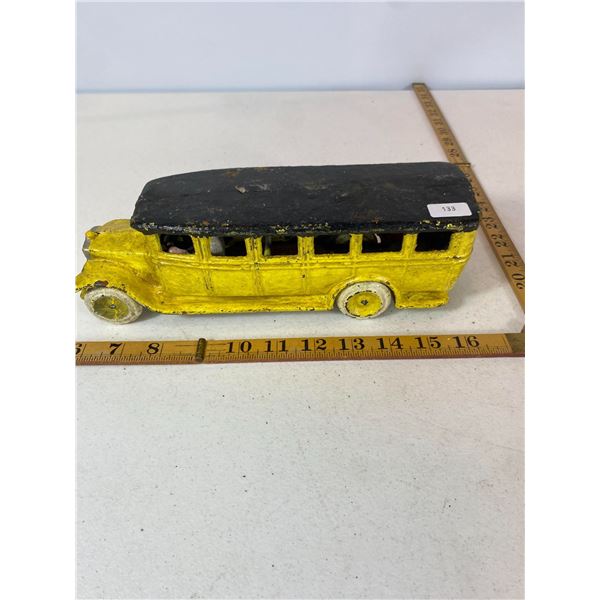 Cast Iron Yellow Bus Figure