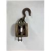 Image 3 : Wood and Metal Double-Pulley Block