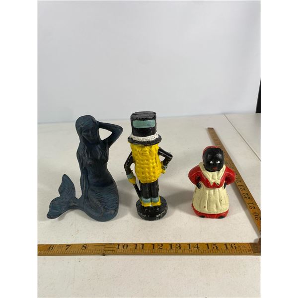 Group of Three Cast Metal Figurines