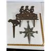 Image 1 : Horse & Riders Cast Iron Yard Stakes with Compass Star