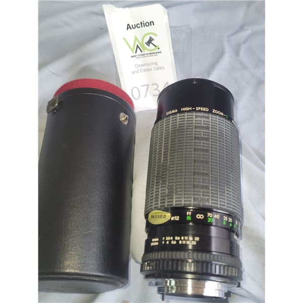 Sigma High - Speed Zoom 80 - 200 mm Lens 1-A