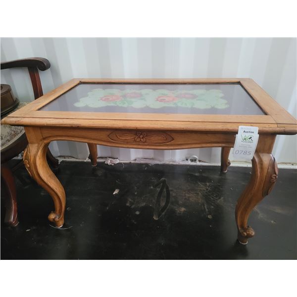 Coffee Table with Glass Insert 4-C