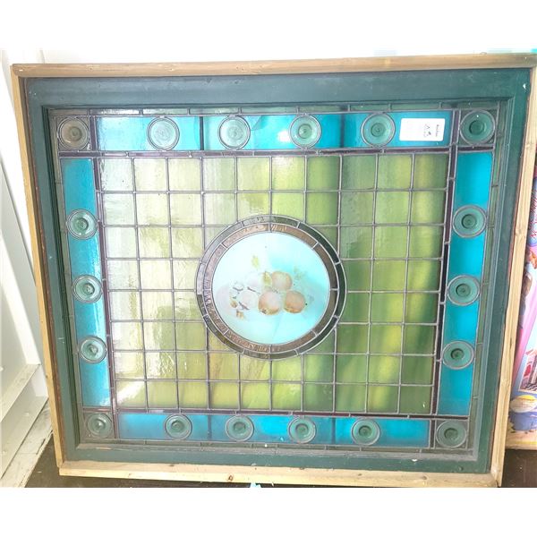 Art Nouveau Leaded Stained Glass Window From Van Horne Mansion 4-C