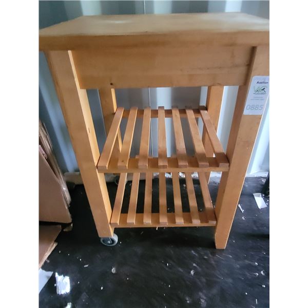 Rolling Butcher Block Cart 3-C