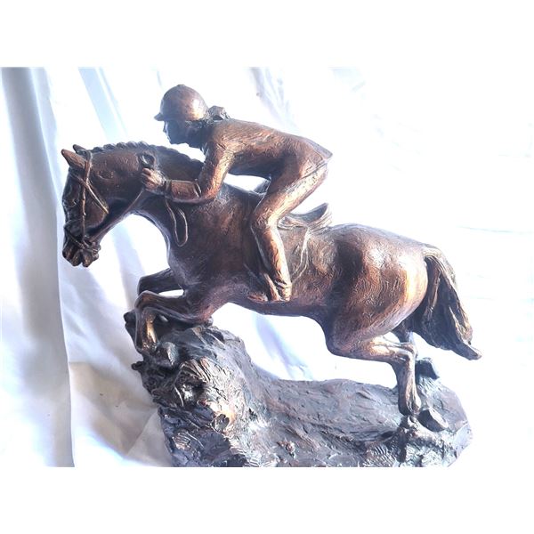 Horse & Jockey Statue 1-A