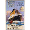 Image 1 : White Star Line Titanic and Olympic Promotional Lithograph Poster on Board