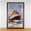 Image 2 : White Star Line Titanic and Olympic Promotional Lithograph Poster on Board