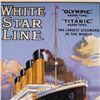 Image 3 : White Star Line Titanic and Olympic Promotional Lithograph Poster on Board