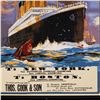 Image 4 : White Star Line Titanic and Olympic Promotional Lithograph Poster on Board
