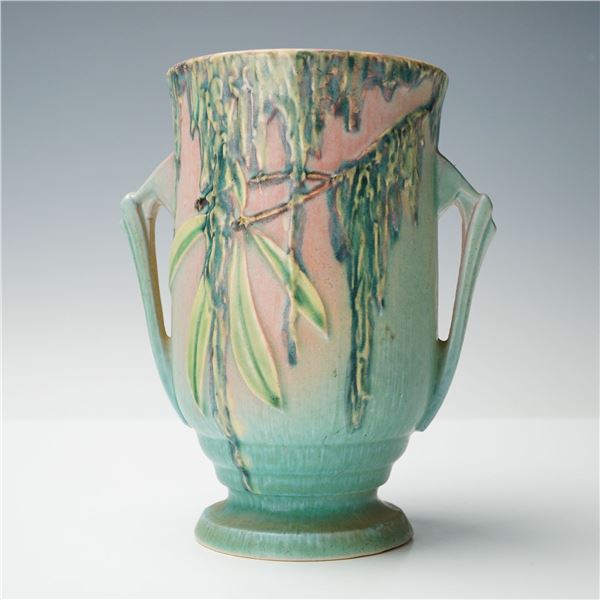 Roseville Pottery Pink Vase, Moss