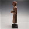 Image 3 : Hand-Carved Thai or Burmese Wooden Buddhist Monk Figure on Stand