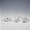 Image 3 : 3pc Lladro Porcelain Duck Figurines, Running, Jumping, and Flying