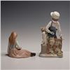 Image 3 : 2pc Nadal Porcelain Figurine, Boy and Girl with Flower Baskets