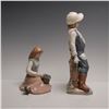 Image 4 : 2pc Nadal Porcelain Figurine, Boy and Girl with Flower Baskets