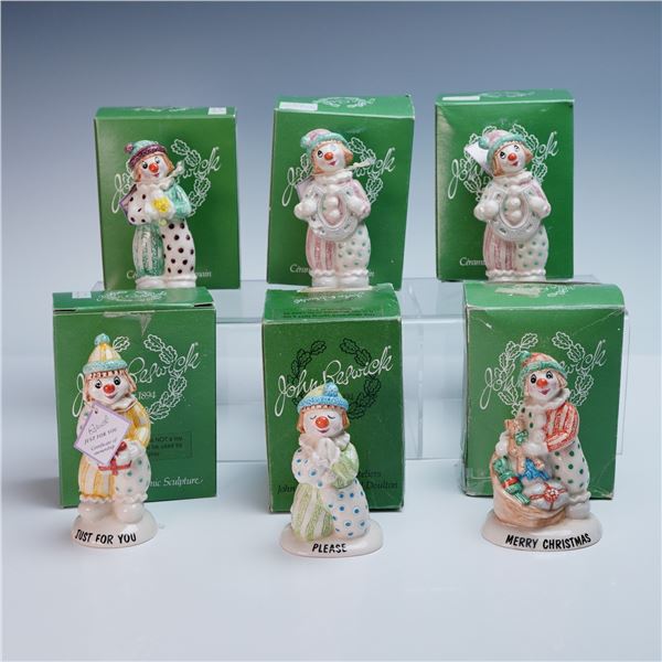6pc Beswick Porcelain Little Lovables Clown Figurines