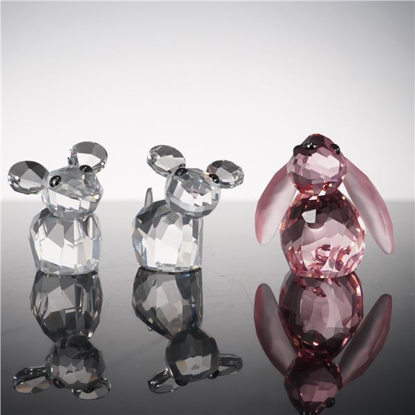 Swarovski Crystal Lovlots Mice and Rabbit Figurines