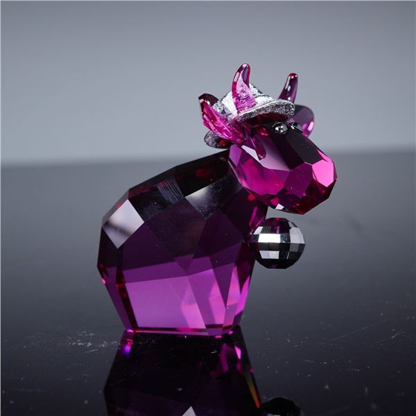 Swarovski Lovlots Disco Mo Purple Crystal Cow Figurine 5003403
