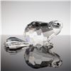 Image 7 : 2pc Swarovski Crystal Figurines, Mother Beaver and Flower