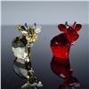 Image 1 : 2pc Swarovski Crystal Lovlots Mini Mo Figurines, Deep Red, Tender Yellow