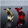 Image 2 : 2pc Swarovski Crystal Lovlots Mini Mo Figurines, Deep Red, Tender Yellow