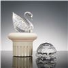 Image 1 : 3pc Swarovski Crystal Figurines , Tortoise, Centenary Swan with Base