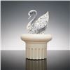Image 5 : 3pc Swarovski Crystal Figurines , Tortoise, Centenary Swan with Base