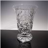Image 2 : Tall Pedestal Cut Crystal Vase with Brilliant Starburst Design