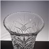 Image 3 : Tall Pedestal Cut Crystal Vase with Brilliant Starburst Design