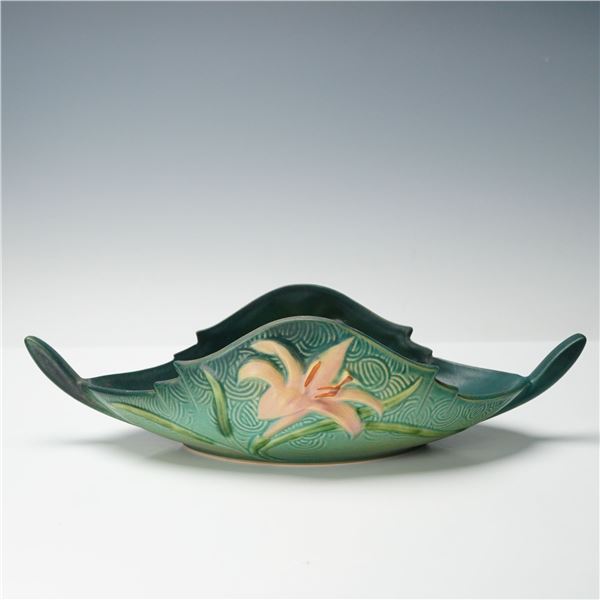 Roseville Pottery Console Bowl, Zephyr Lily