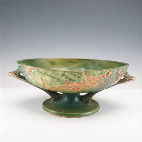 Roseville Pottery Oval Pedestal Bowl, Bushberry