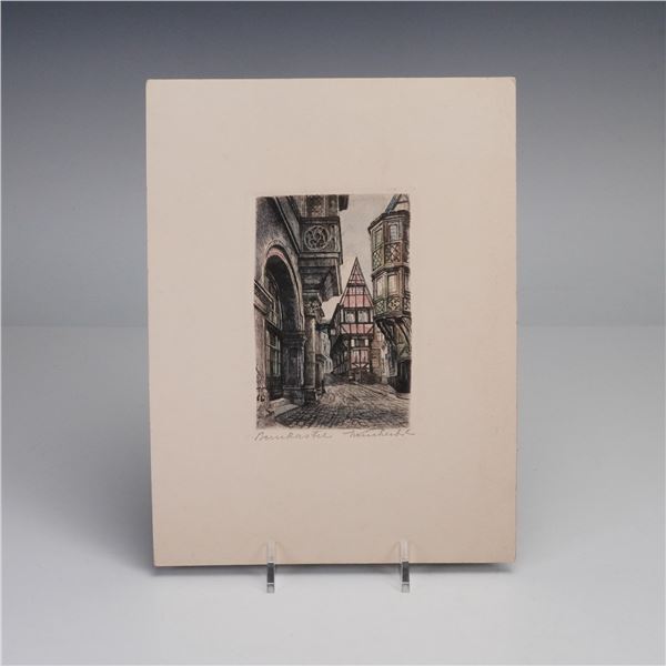 Hans Klemke Hand-Colored Pressing of Bernkastel