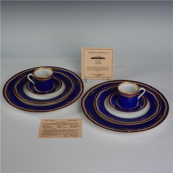 6pc Woodmere China R.M.S Titanic Porcelain Dinnerware Collection