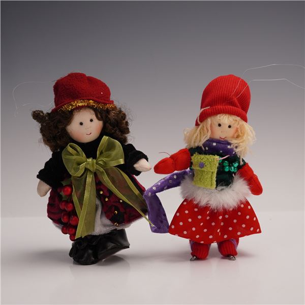 2pc Kurt S. Adler Little Souls Christmas Ornaments