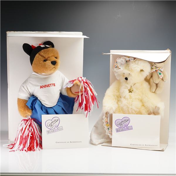 2pc Bear Set by Annette Funicello Collectible Bear Company with Certificate