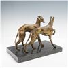 Image 2 : Bronze Greyhounds Sculpture on Marble Base