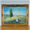 Image 2 : Impressionist Landscape Oil on Canvas Painting in the Style of Claude Monet