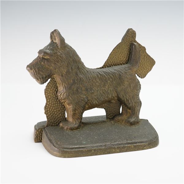 Pair of Vintage Cast Iron Bookends, Scottish Dog