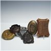 Image 2 : 6pc Mixed Metal Art Nouveau and Figural Relief Ashtrays and Tray