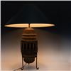 Image 3 : Carved Elm Wagon Wooden Hub Table Lamp