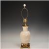 Image 2 : Lenox Porcelain Table Lamp with Swan Relief on Brass Base
