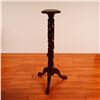 Image 1 : Early 20th Century Carved Mahogany Pedestal Stand with Grape and Leaf Motif