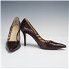 Image 1 : Burberry Heels, Brown Leather Croc Embossed Ladies Shoes