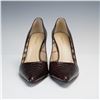 Image 2 : Burberry Heels, Brown Leather Croc Embossed Ladies Shoes