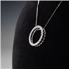 Image 3 : 14K White Gold 0.51ctw Diamond Circle Pendant Necklace