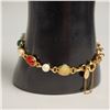 Image 4 : Scarab Gemstone and Pearl Bracelet 1/20 12K Gold Filled