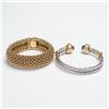 Image 3 : 2pc Ivana Trump Silver Plate and Ciner Gold Plated Bracelets