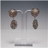 Image 2 : 2pc Wirework Drop Earrings with Simulated Pearls