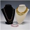 Image 1 : 3pc Costume Beaded Necklaces and Bracelet